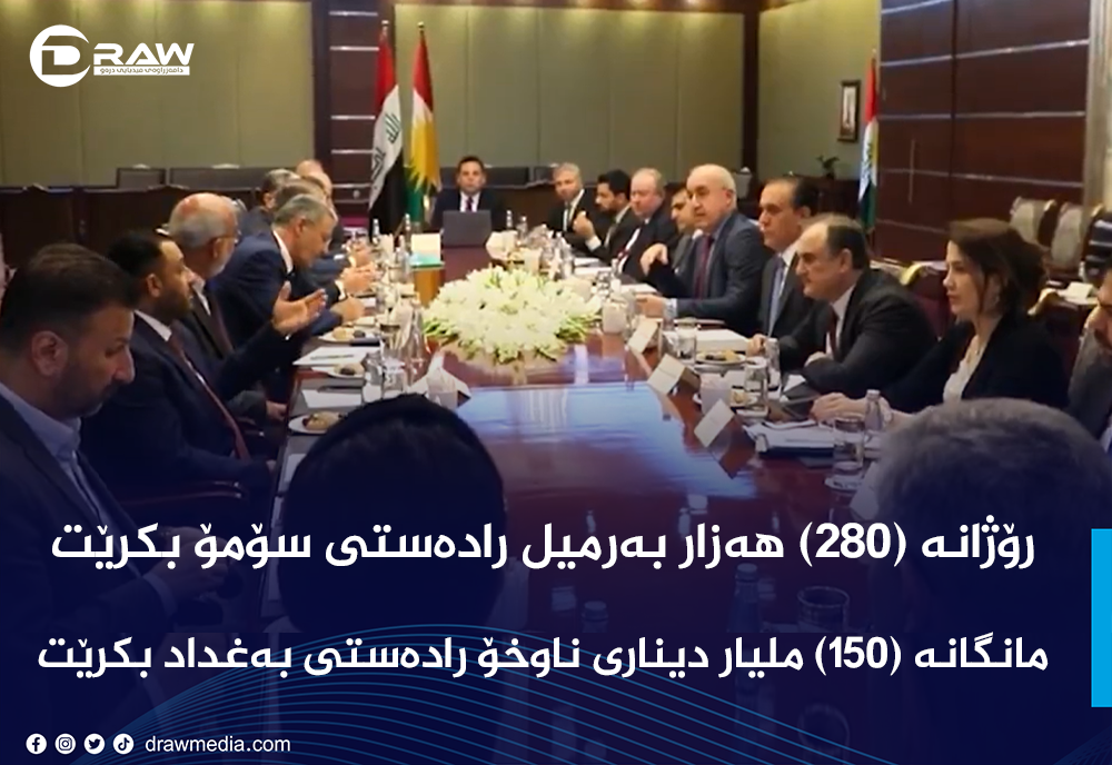 رۆژانە (280) هەزار بەرمیل رادەستی سۆمۆ بكرێت