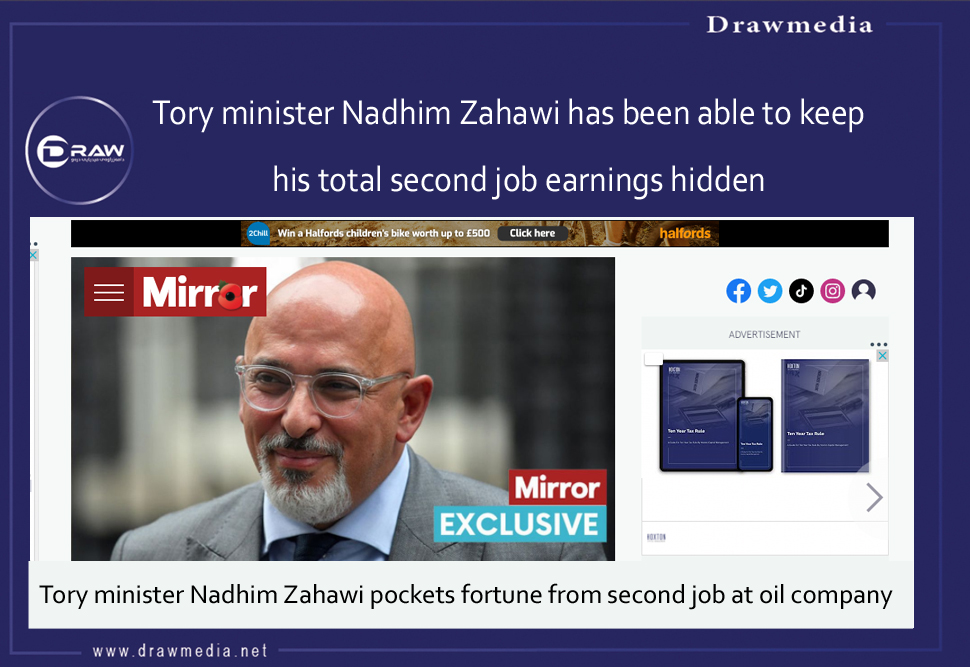 DrawMedia.net / Tory minister Nadhim Zahawi has been able to keep his total second job earnings hidden