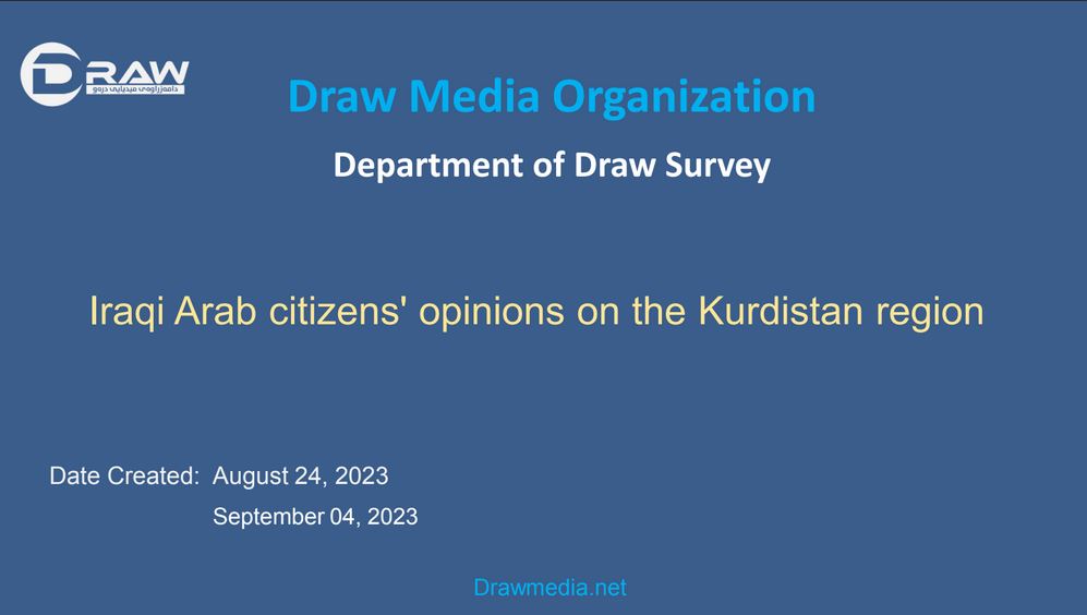 DrawMedia.net / Opinion of Iraqi Arab Citizens About the Kurdistan Region and its Government 