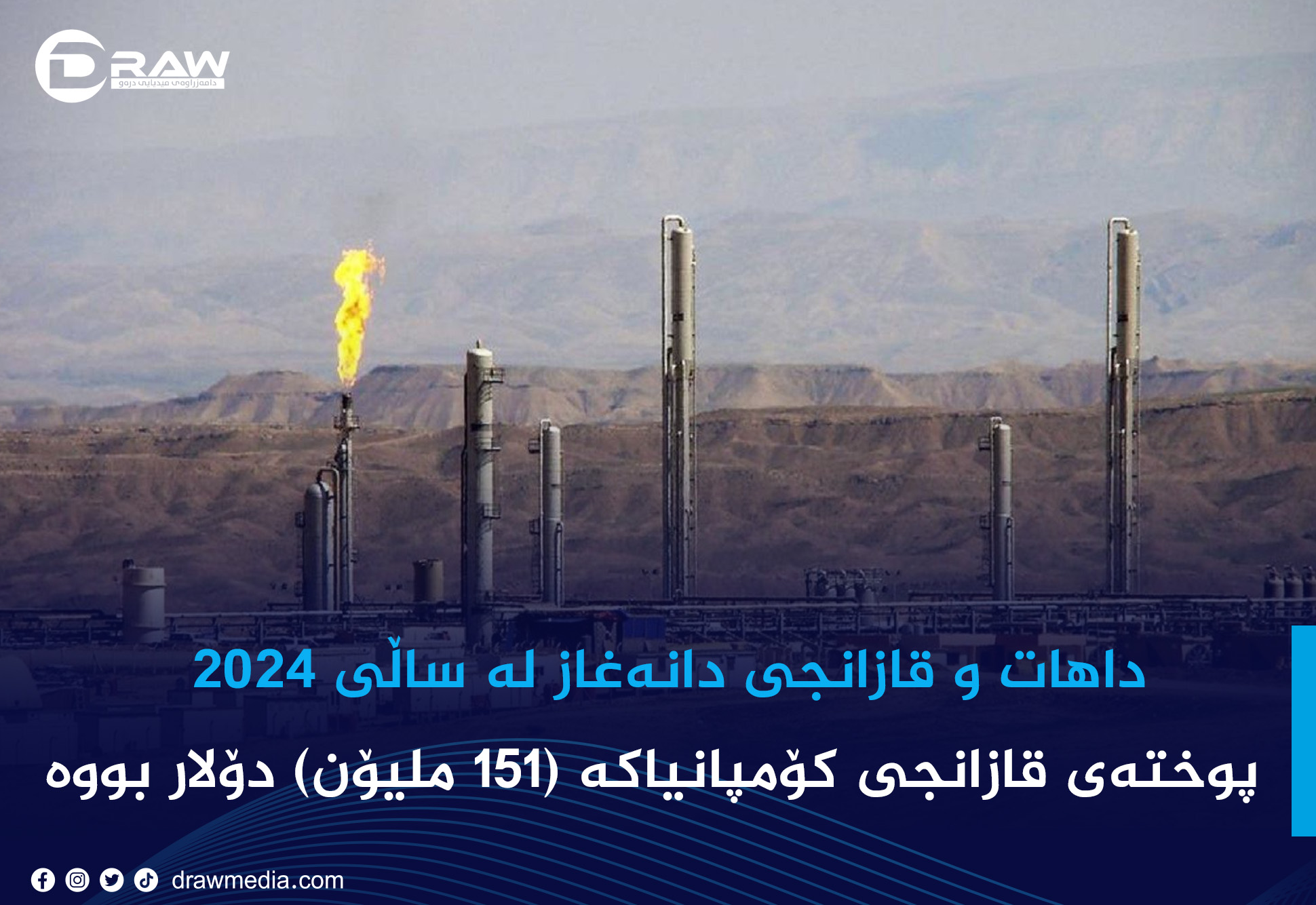داهات و قازانجی دانەغاز لە ساڵی 2024  