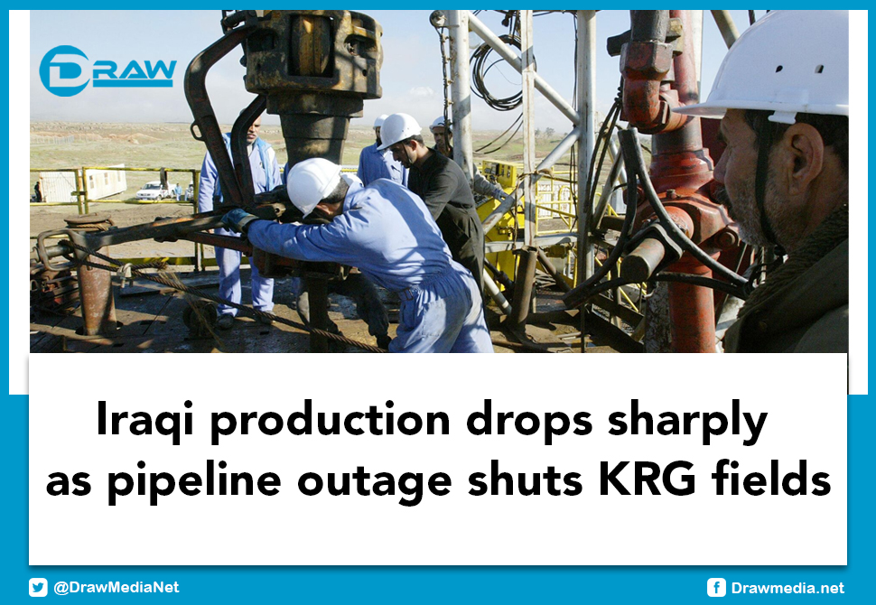 Iraqi production drops sharply as pipeline outage shuts KRG fields