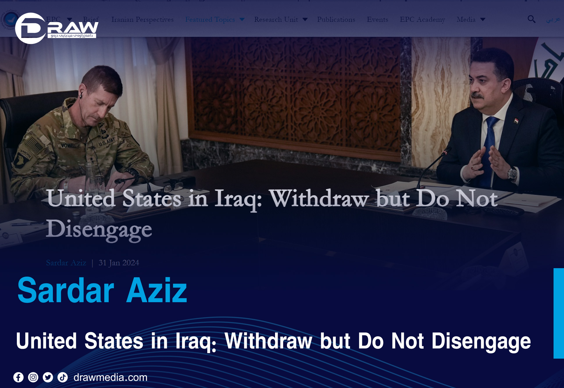 United States in Iraq: Withdraw but Do Not Disengage