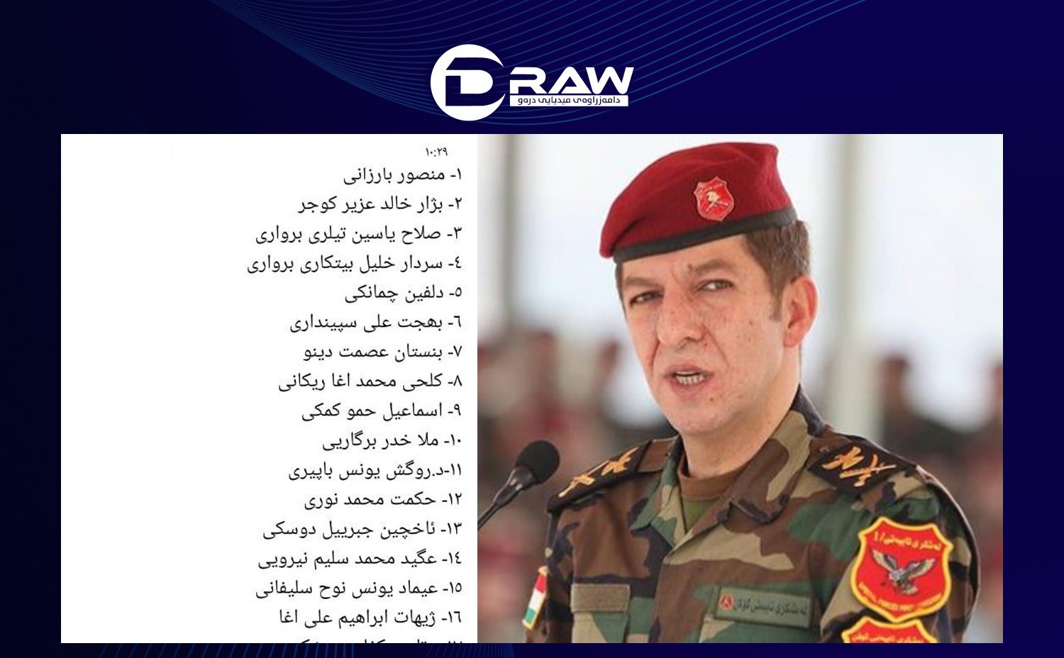 ?Mansour Barzani is the leader of the KDP list in Duhok