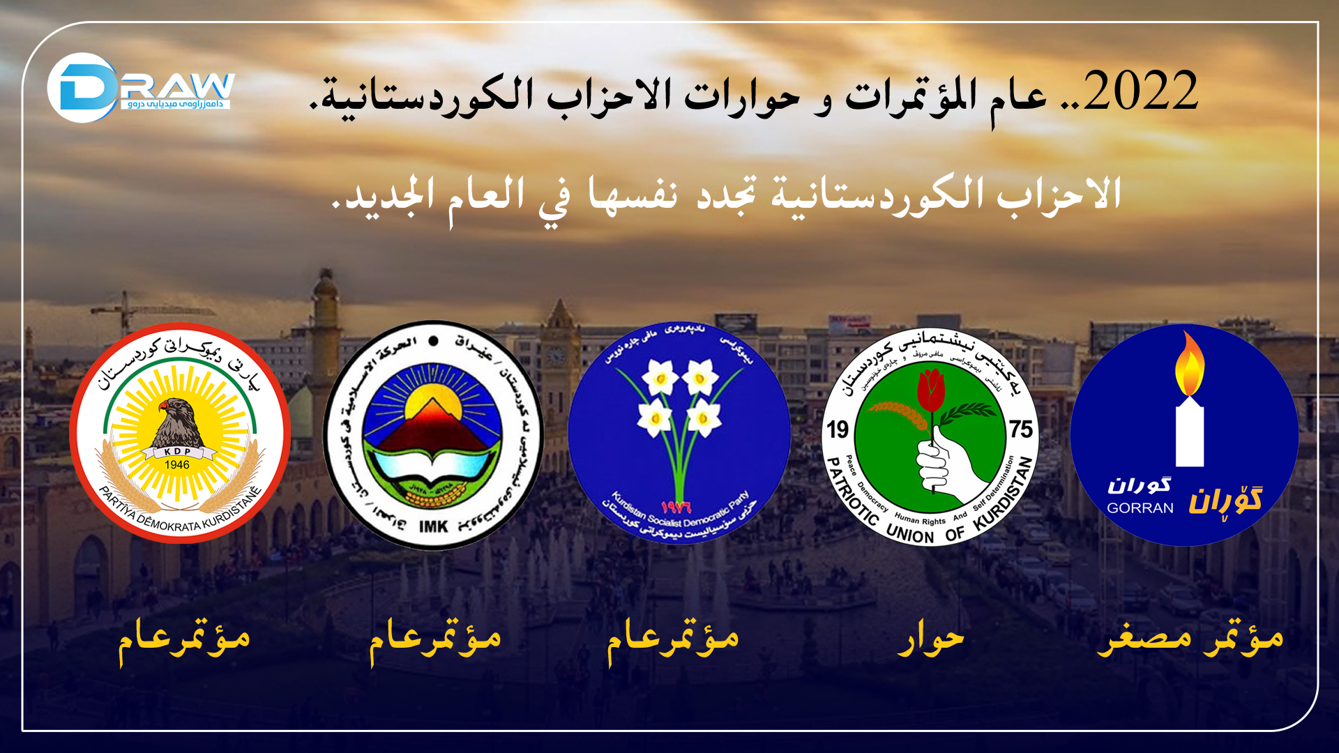 2022  .. عام المؤتمرات و حوارات الاحزاب الكوردستانية.  