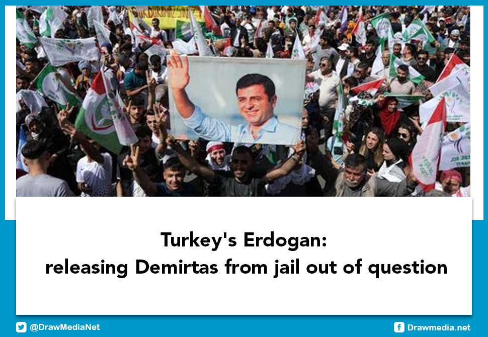Turkey's Erdogan: releasing Demirtas from jail out of question