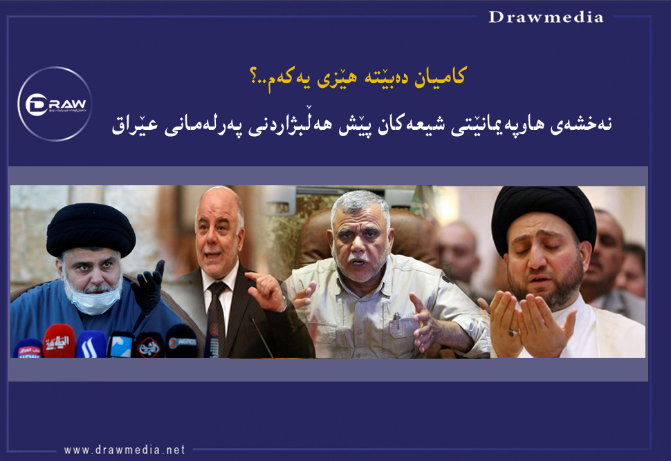 نەخشەی هاوپەیمانێتی شیعەكان پێش هەڵبژاردنی پەرلەمانی عێراق