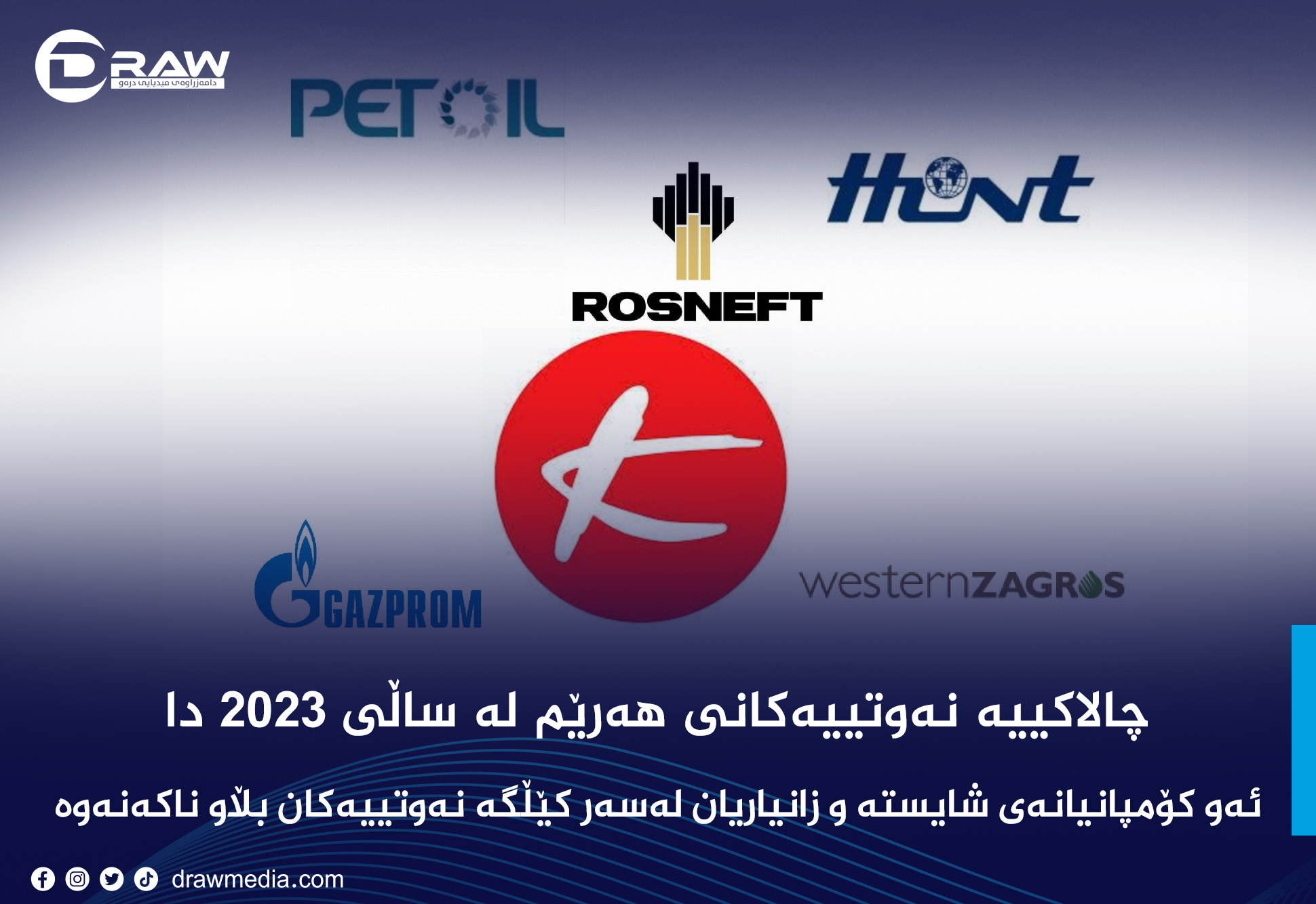 ئەو کۆمپانیانەی شایستە و زانیاریان لەسەر کێڵگە نەوتییەکان بڵاو ناکەنەوە