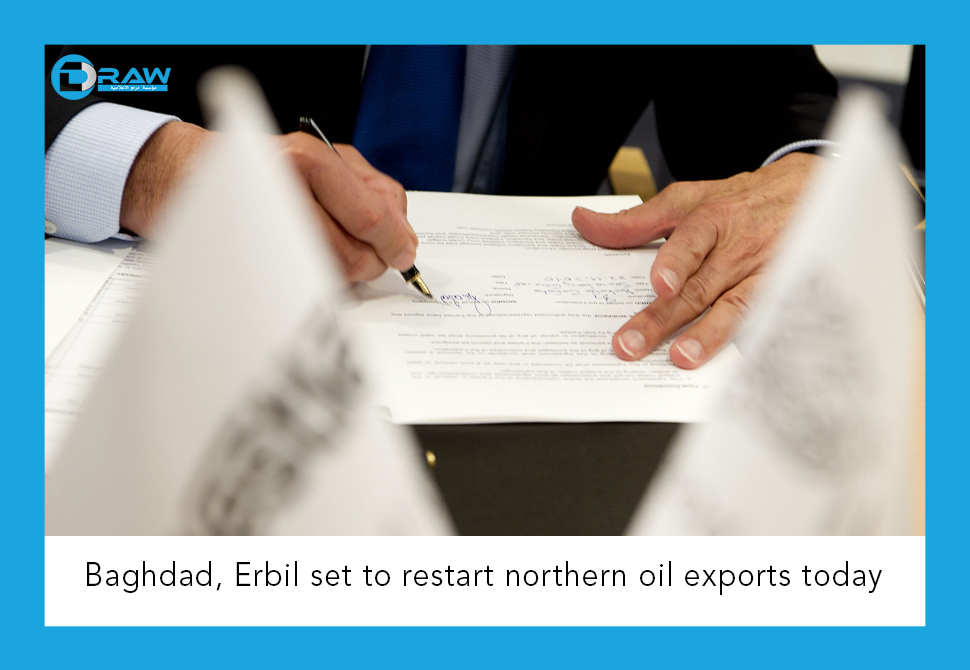 Baghdad, Erbil set to restart northern oil exports Tuesday