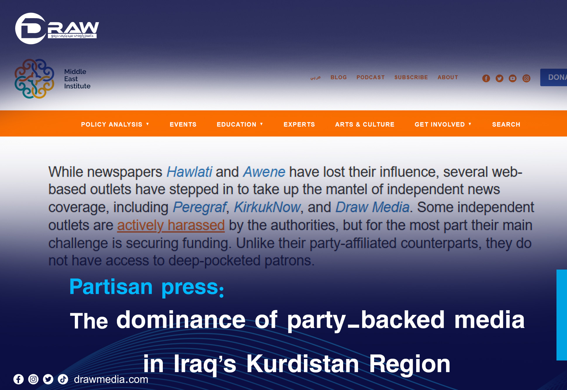 Partisan press: The dominance of party-backed media in Iraq’s Kurdistan Region
