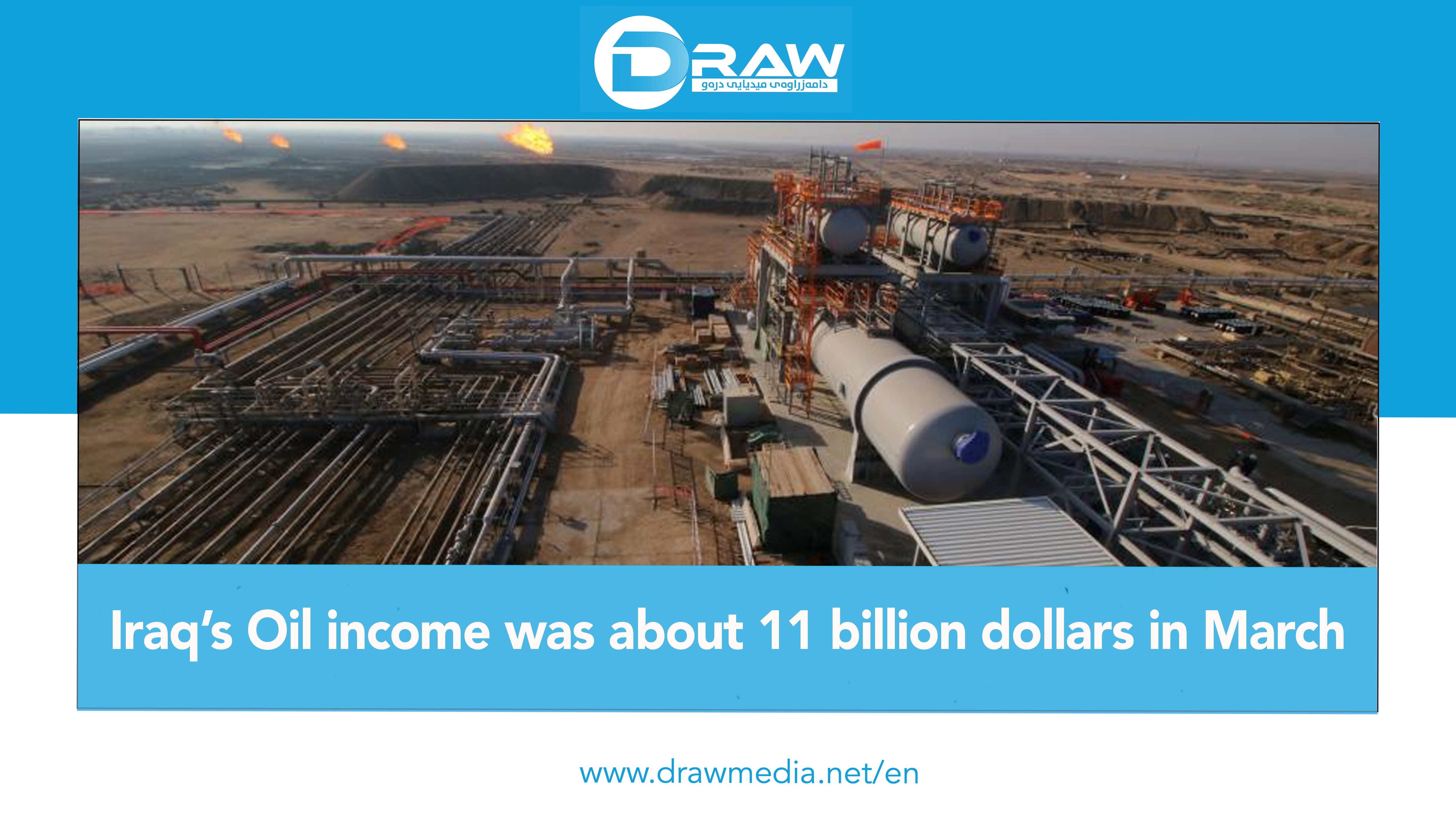 Iraq's Oil income was about 11 billion dollars in March