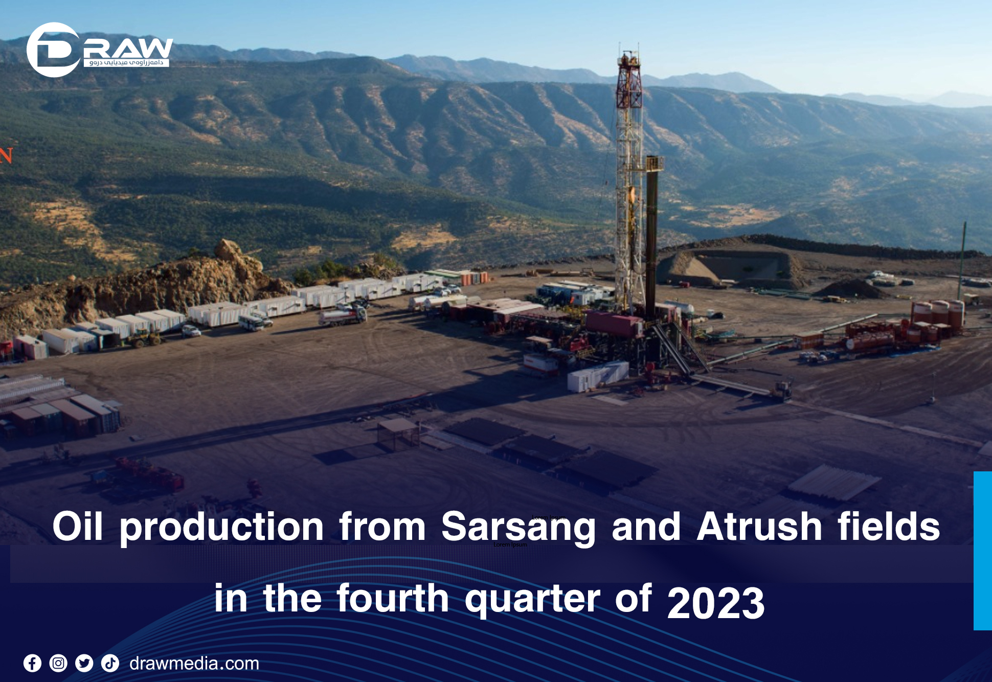 Oil production from Sarsang and Atrush fields in the fourth quarter of 2023