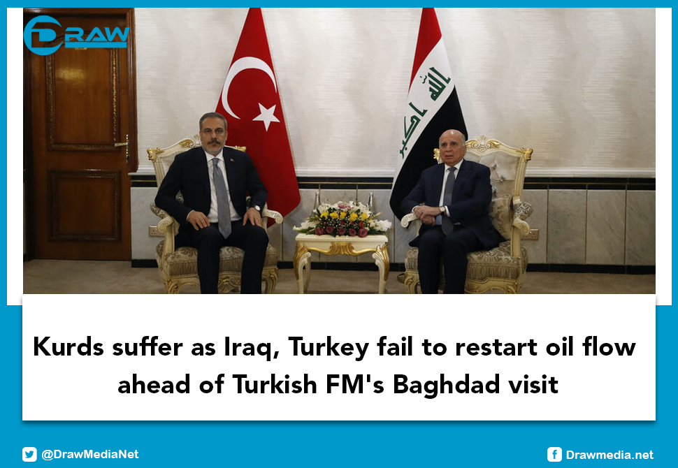 Kurds suffer as Iraq, Turkey fail to restart oil flow ahead of Turkish FM's Baghdad visit