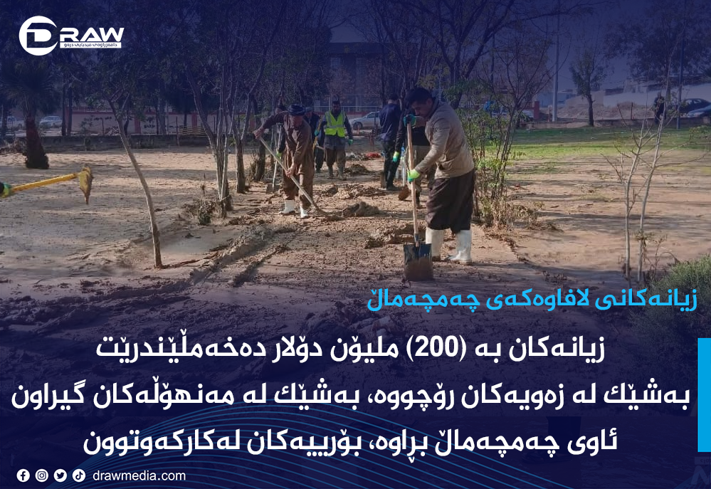 بەشێك لە زەویەكان رۆچووە، بەشێك لە مەنهۆڵەكان گیراون