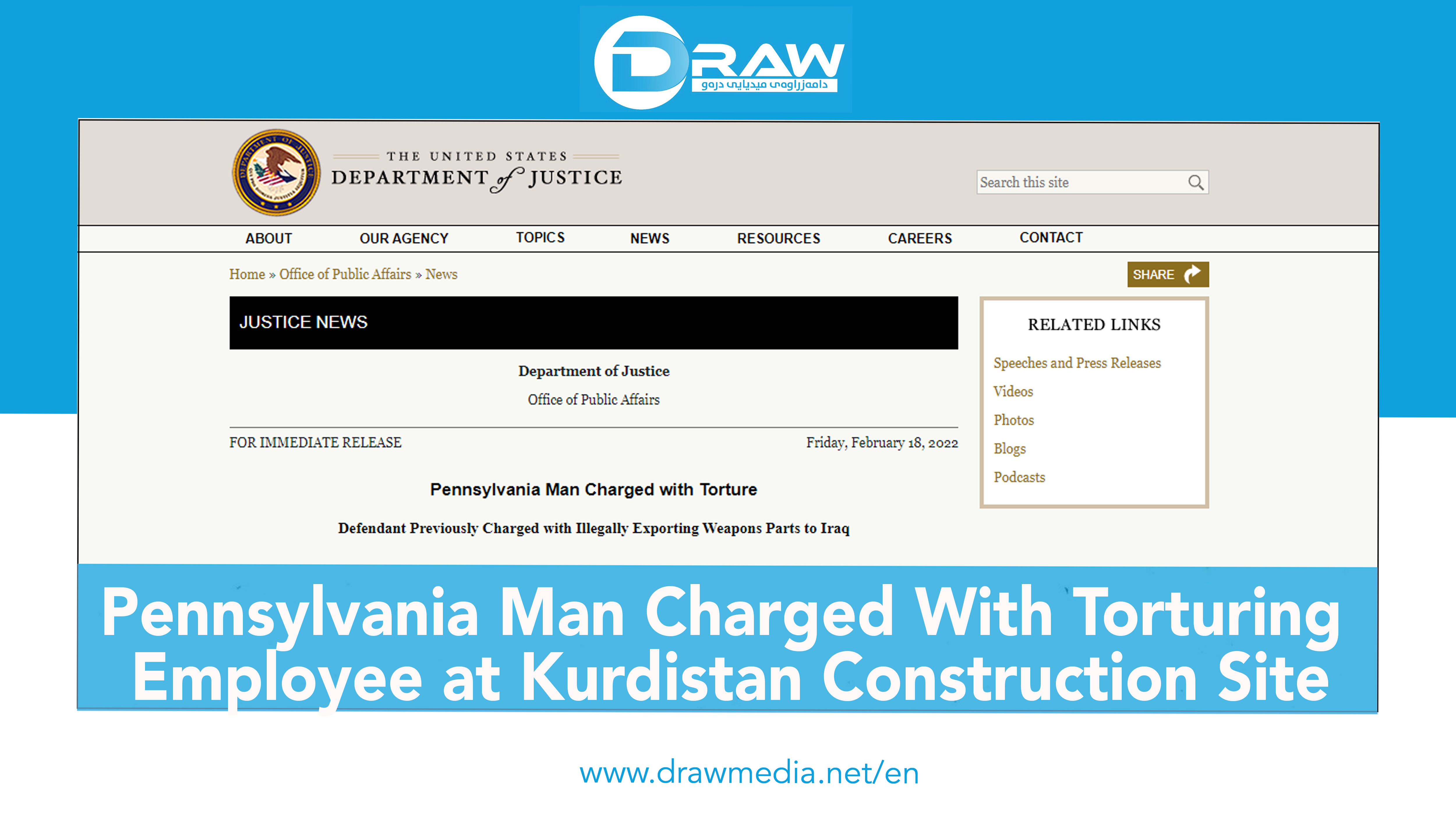 Pennsylvania Man Charged With Torturing Employee at Iraq Construction Site