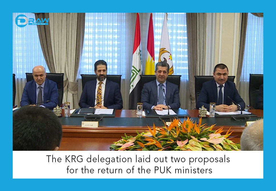 The KRG delegation laid out two proposals for the return of the PUK ministers