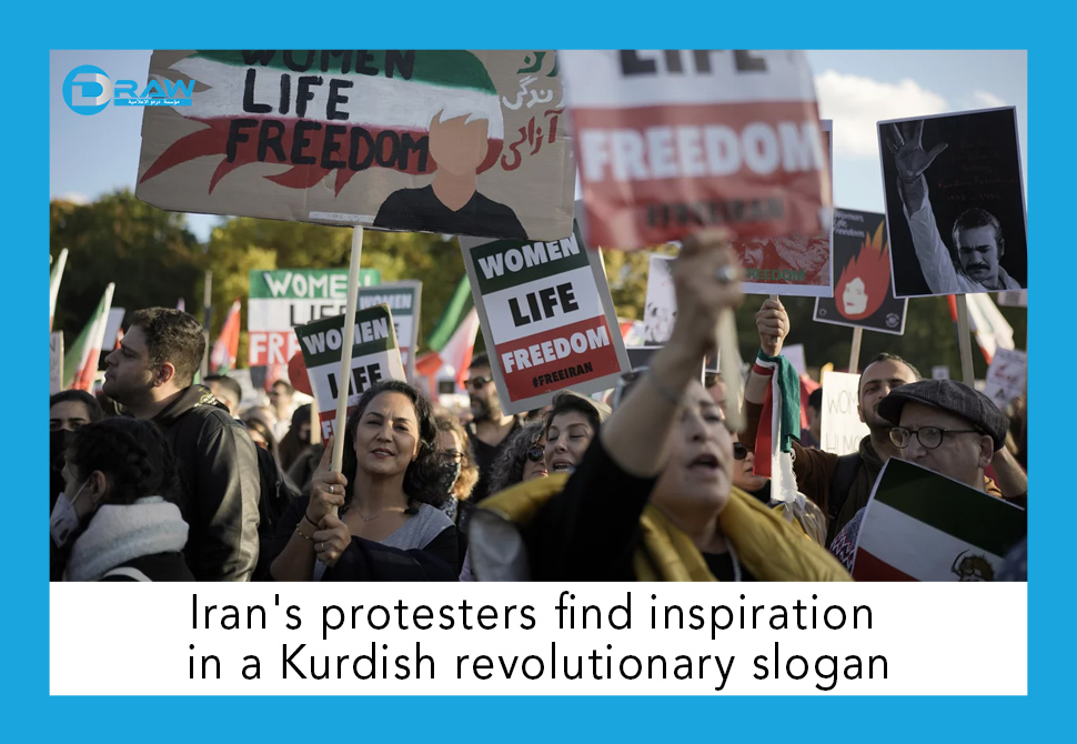 Iran's protesters find inspiration in a Kurdish revolutionary slogan