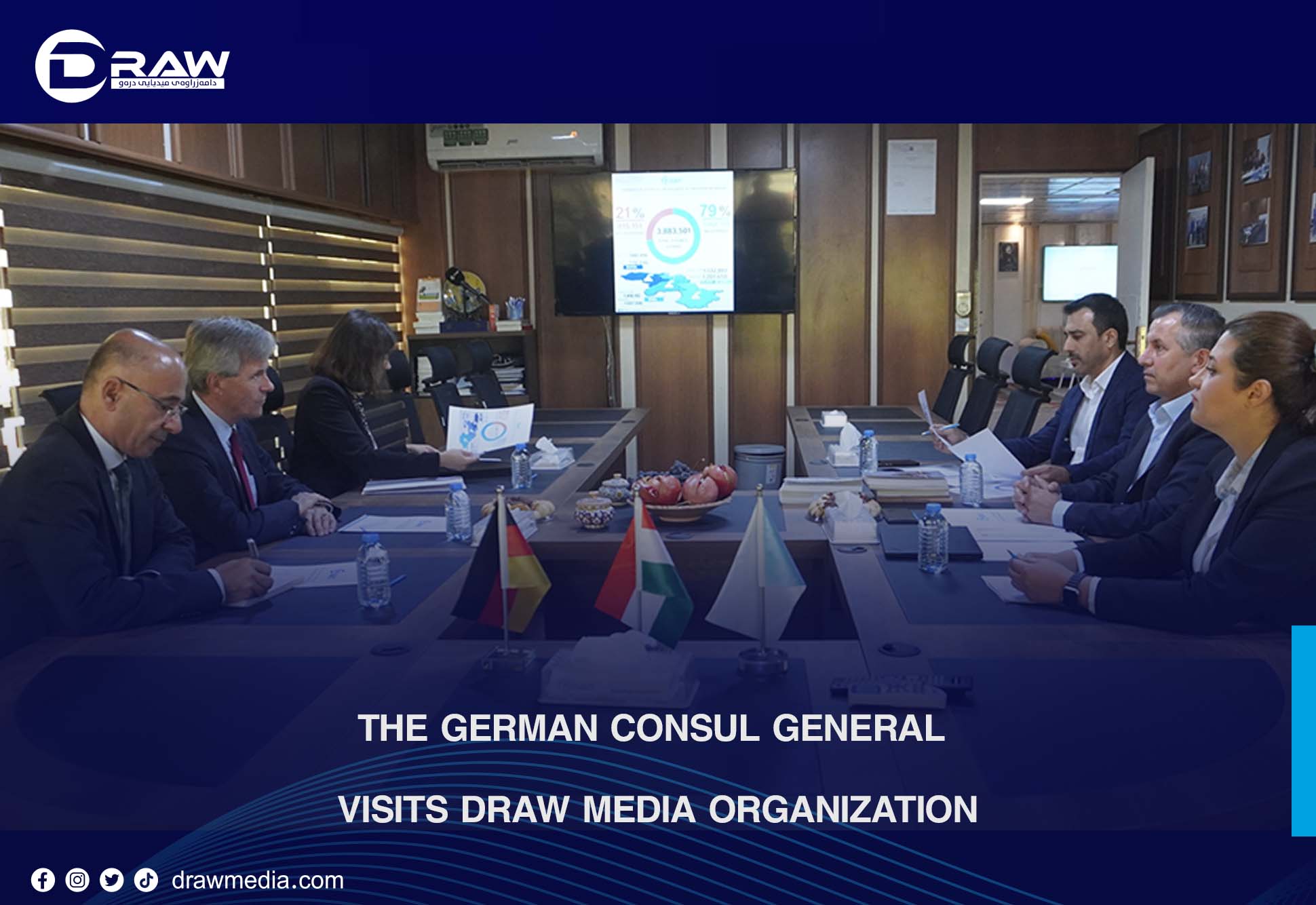 The German Consul General visits Draw media organization