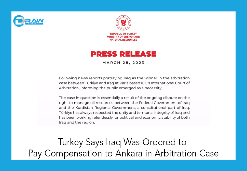Turkey Says Iraq Was Ordered to Pay Compensation to Ankara in Arbitration Case