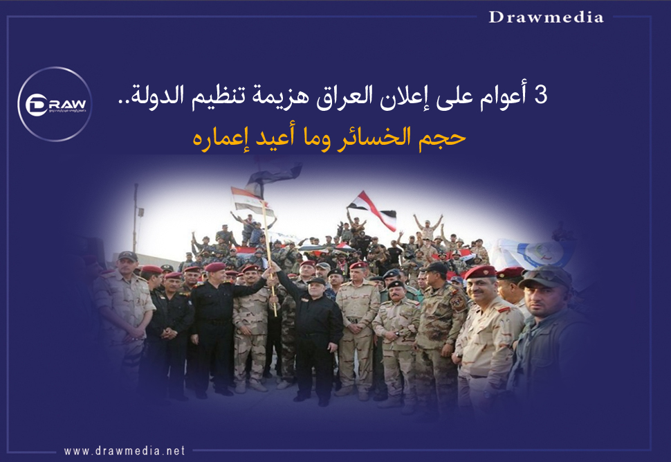 3 أعوام على إعلان العراق هزيمة تنظيم الدولة.. حجم الخسائر وما أعيد إعماره
