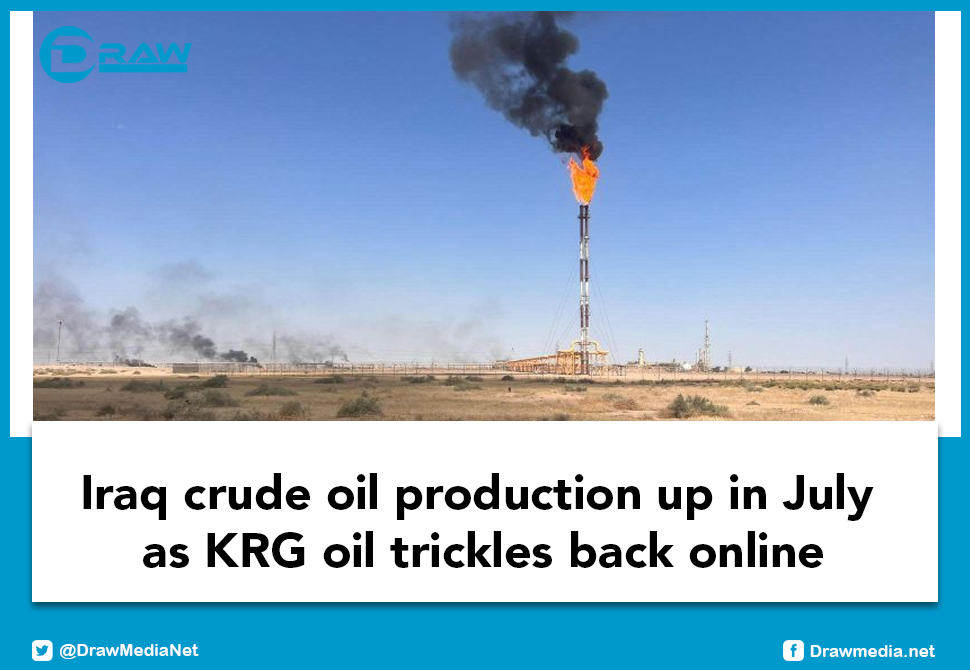 Iraq crude oil production up in July as KRG oil trickles back online