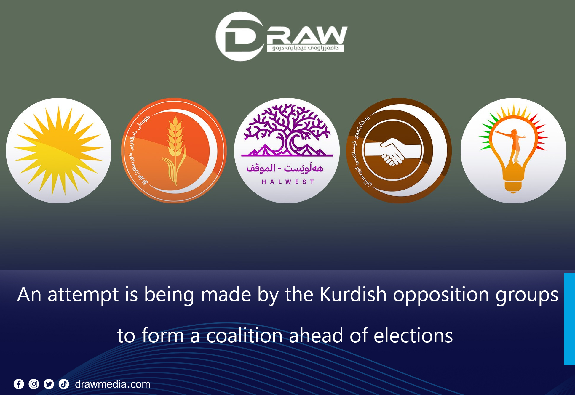 An attempt is being made by the Kurdish opposition groups to form a coalition ahead of elections