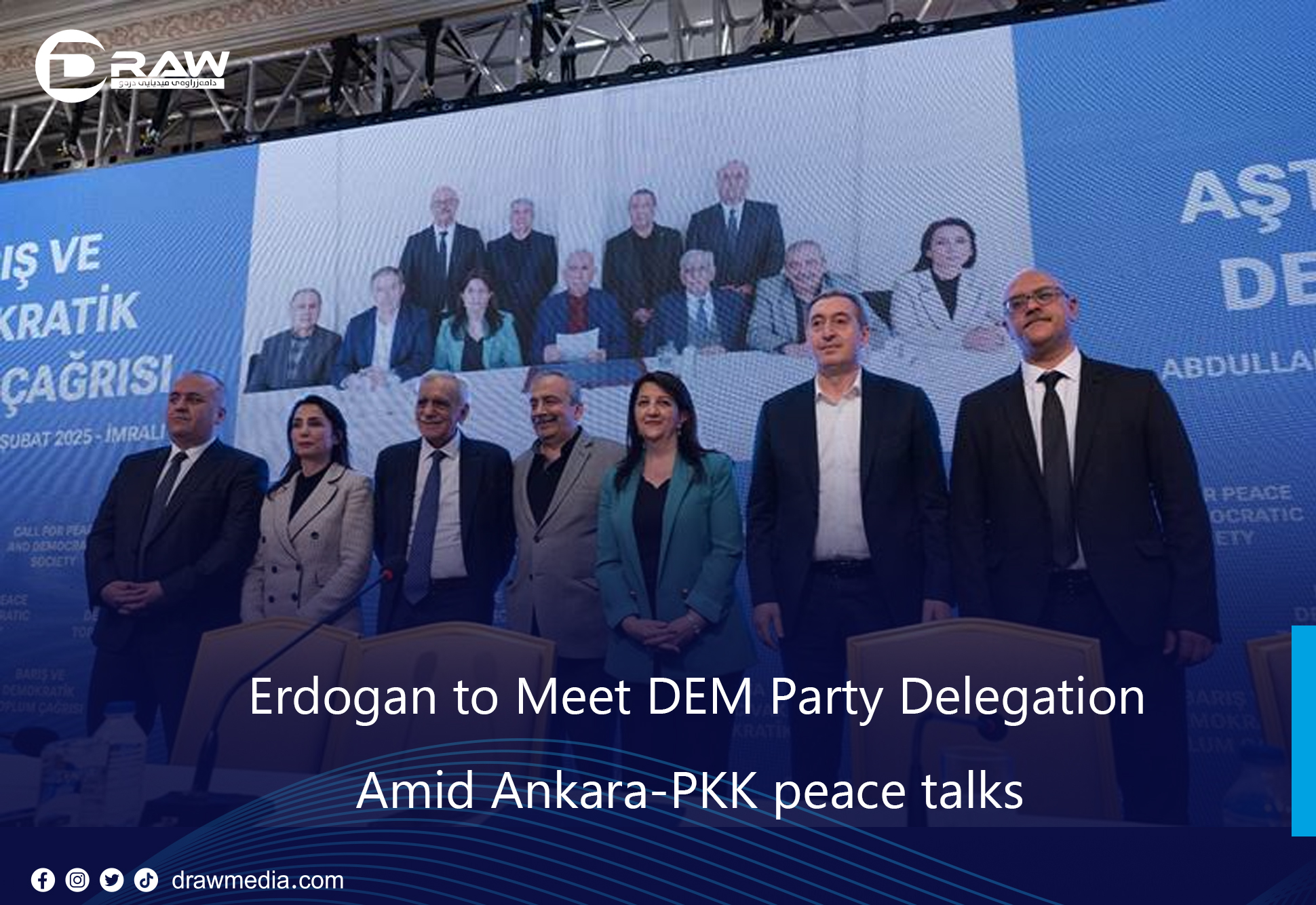 Erdogan to Meet DEM Party Delegation AmidÂ Ankara-PKK peace talks