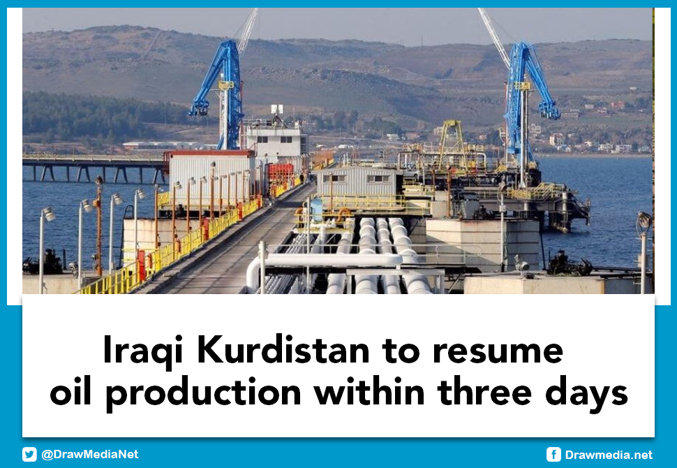 Iraqi Kurdistan to resume oil production within three days