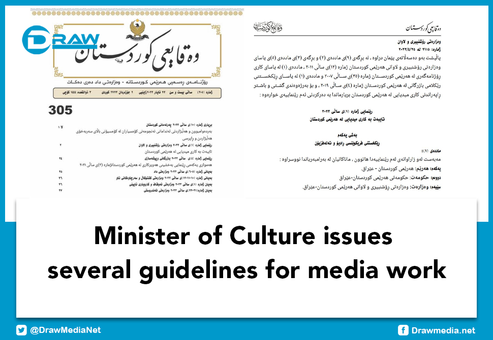 Minister of Culture issues several guidelines for media work
