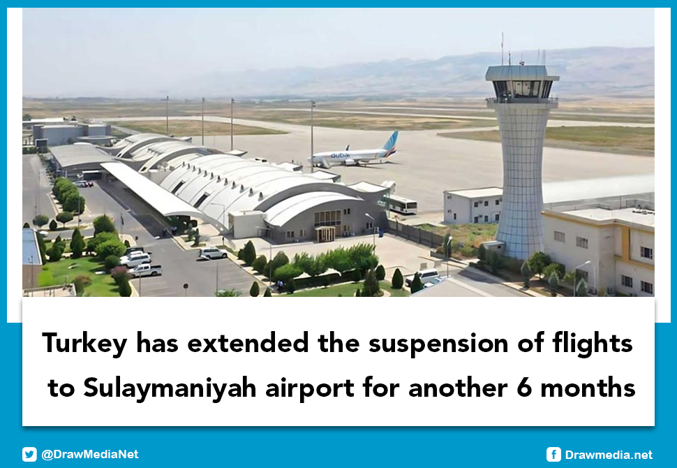 Turkey Has Extended the Suspension of Flights to Sulaymaniyah Airport for Another Six Months